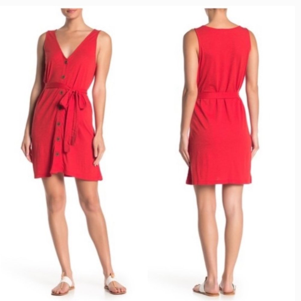 New $89 SANCTUARY Button Down Waist Tie Tank Top Dress in size XS!